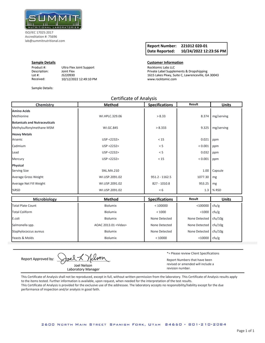Move – Joint Support certificate